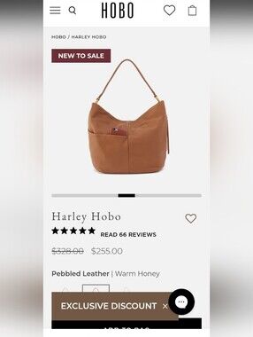 Harley leather hobo bag
